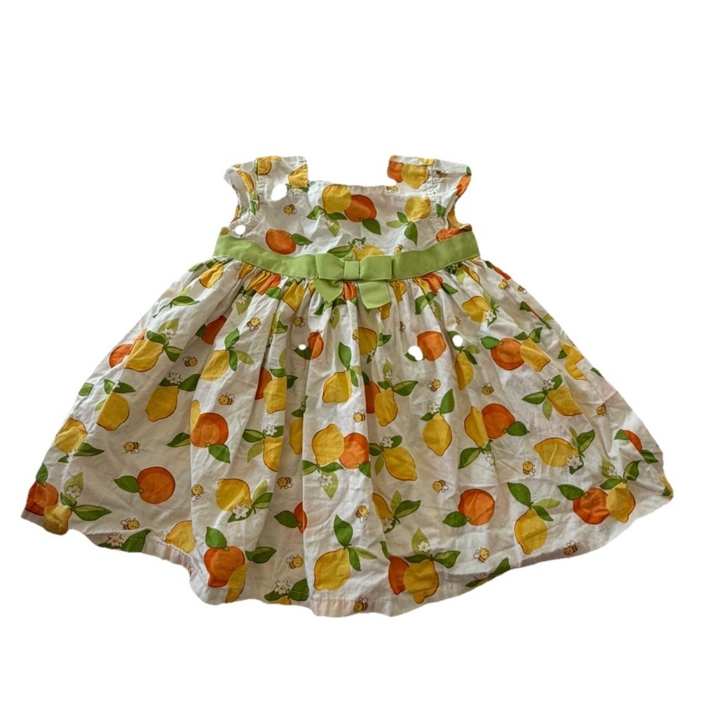 Vintage 2001 Gymboree Dress Size‎ 12-18 Months  100% Cotton Lemon Bumblebee Line